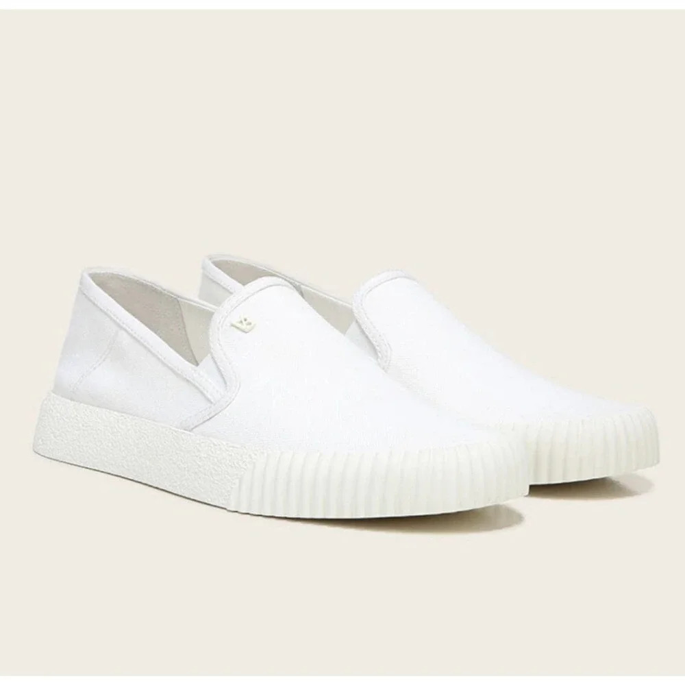 Veronica Beard Women Panelle Off White Slip-On Sneakers Size 8.5 NWT